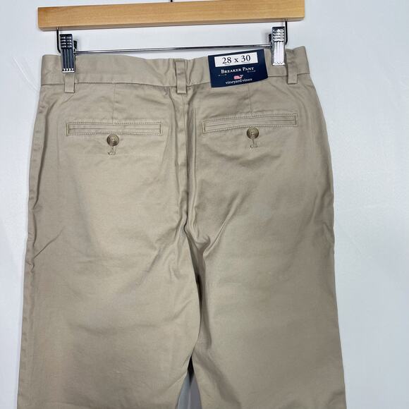New Vineyard Vines Mens 28 x 30 Stretch Breaker Pants in Khaki Chinos Cotton - Picture 5 of 10